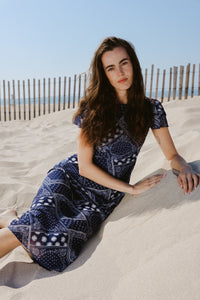 Fox Dress in Navy Bandana - Sister Swim