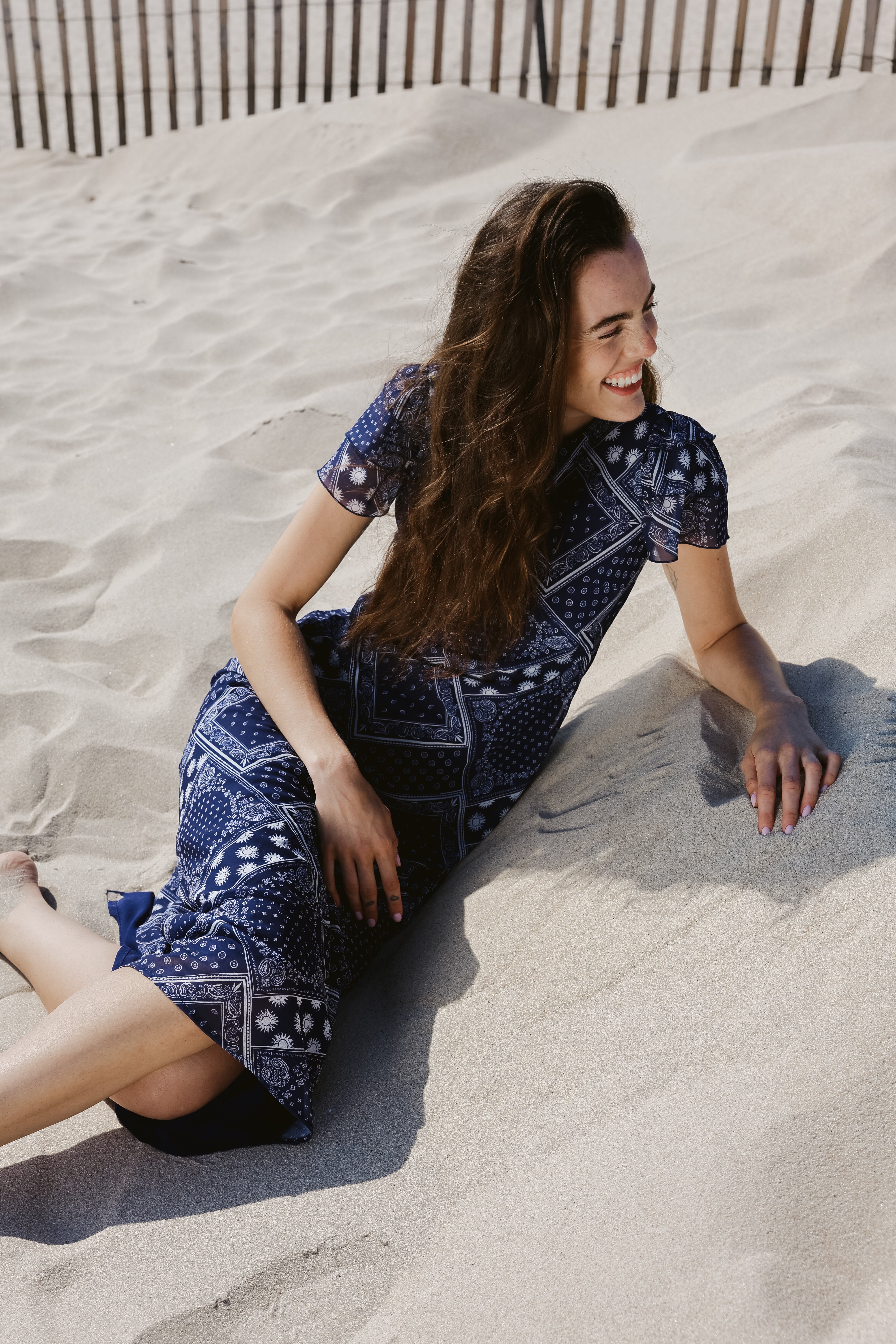 Fox Dress in Navy Bandana - Sister Swim