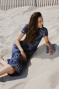 Fox Dress in Navy Bandana - Sister Swim