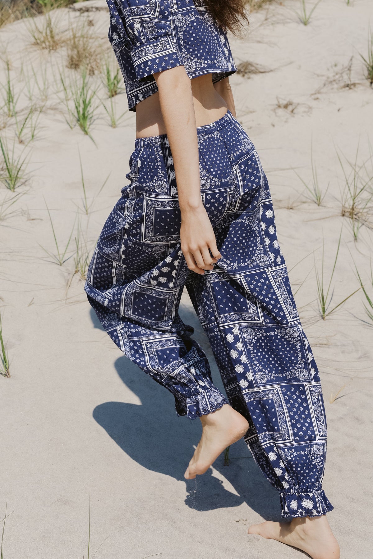 Bloomer Pant Navy Bandana Print - Sister Swim