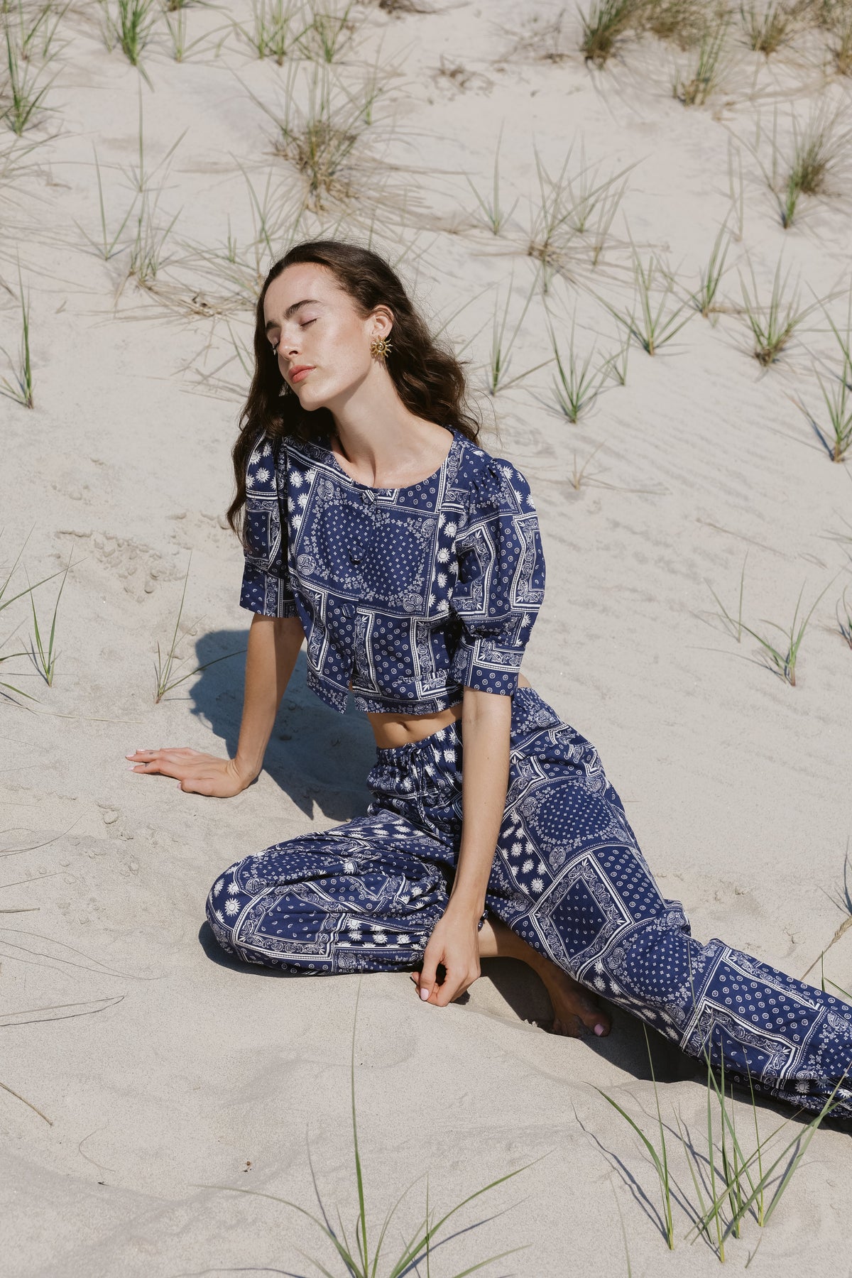 Madrid Top Navy Bandana Print - Sister Swim