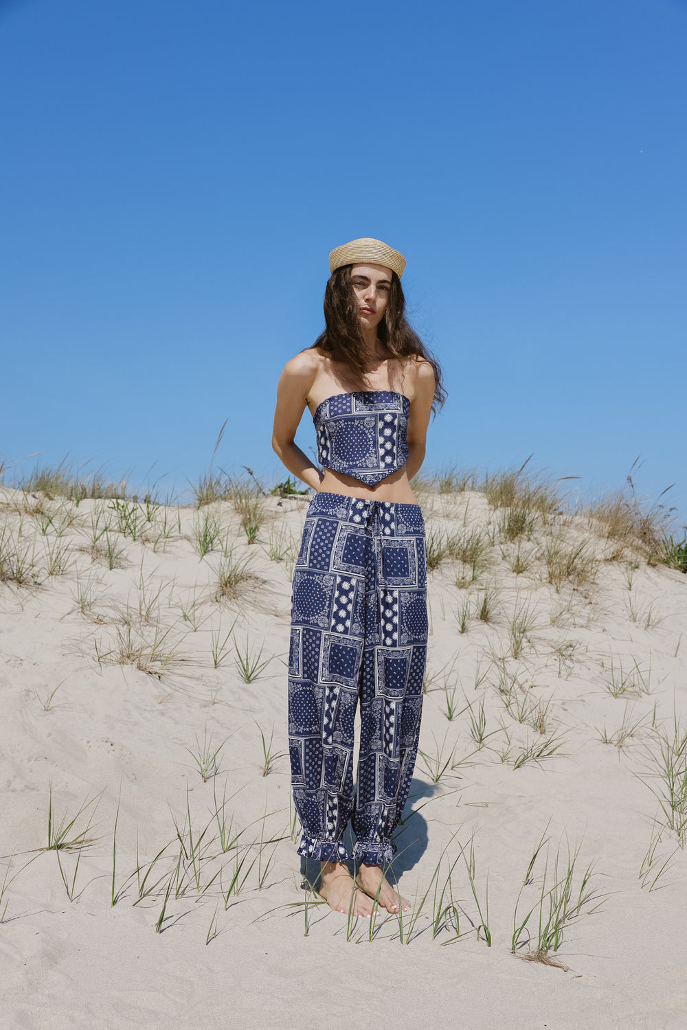 Bloomer Pant Navy Bandana Print - Sister Swim