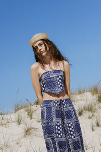 Indio Top Navy Bandana Print - Sister Swim