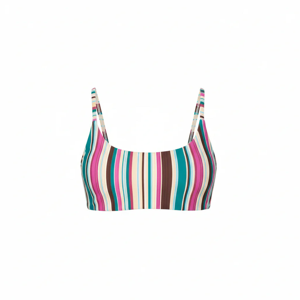 The Maui Bikini Top in Retro Stripe