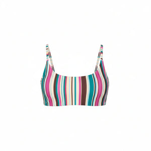 The Maui Bikini Top in Retro Stripe