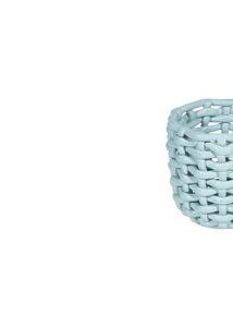 Sky Blue Basketweave Planter