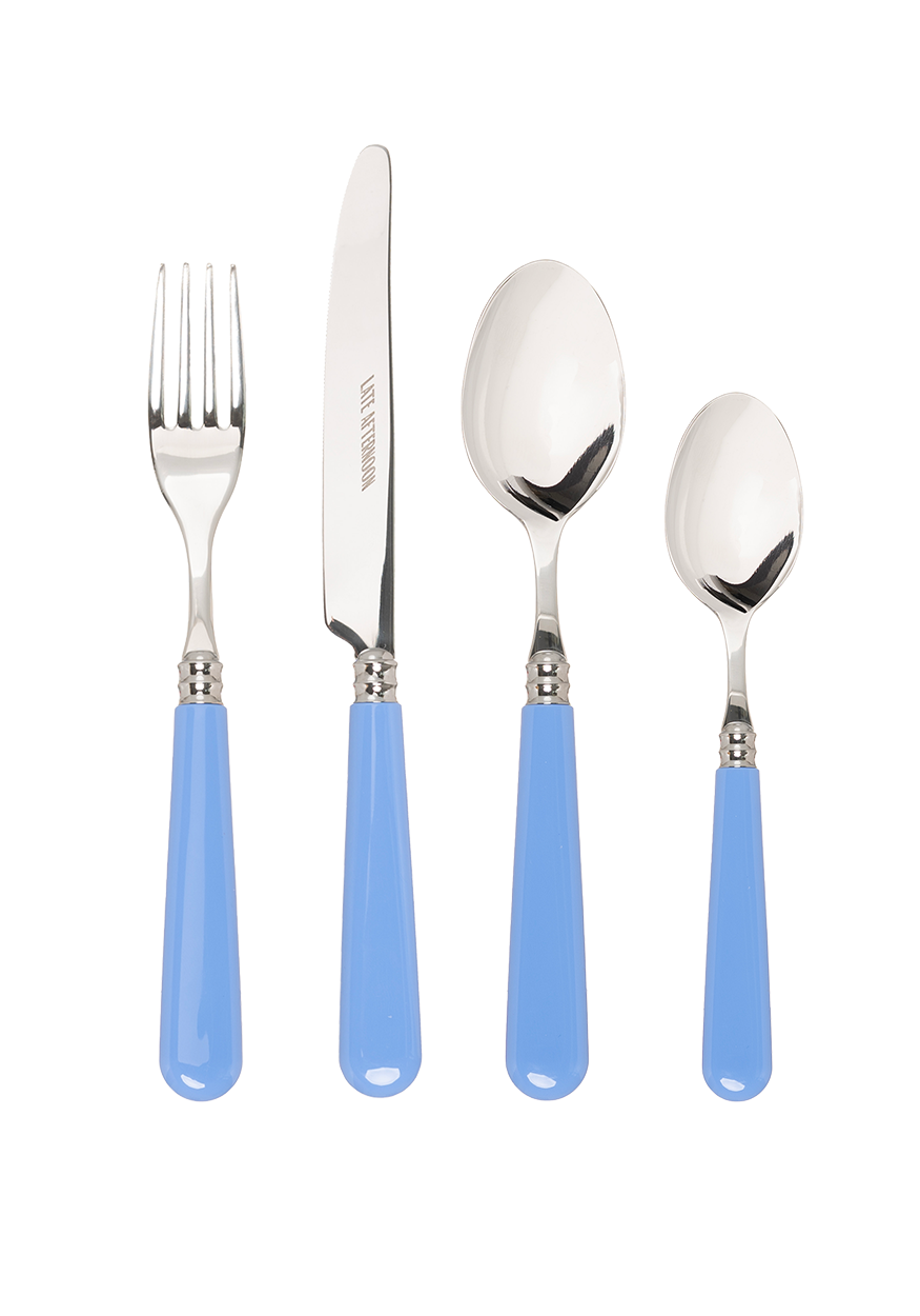 Sky Blue Cutlery, Set of 16