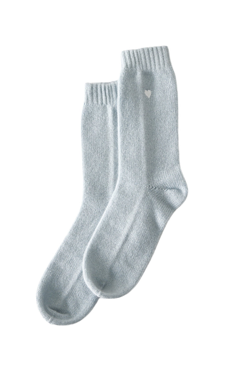 Sleeping Socks Heart in Bluebell