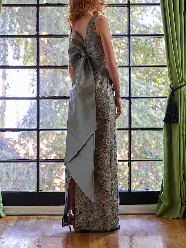 Slim Column Dress in French Blue