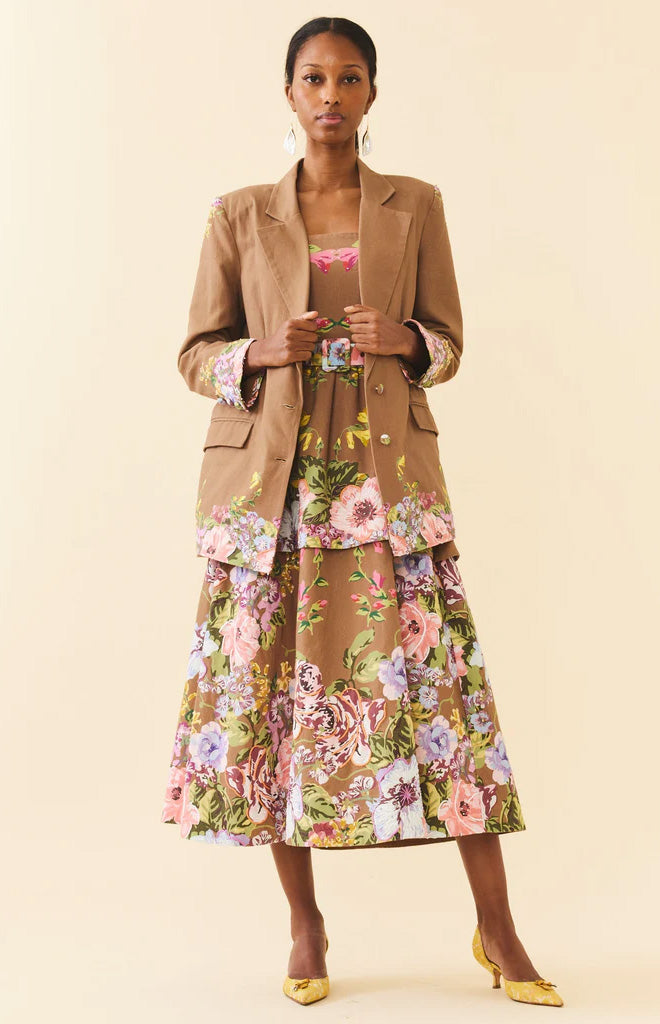 Sloan Blazer in Caramel Victorian Floral