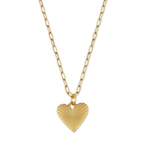 small ribbed heart of gold on Heriloom