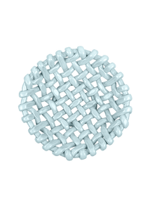 Sky Blue Basketweave Bowl