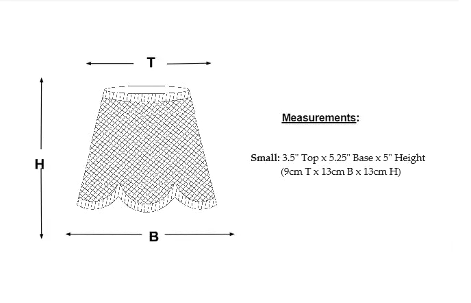 Small Seagrass Shade Cover Scalloped in Navy