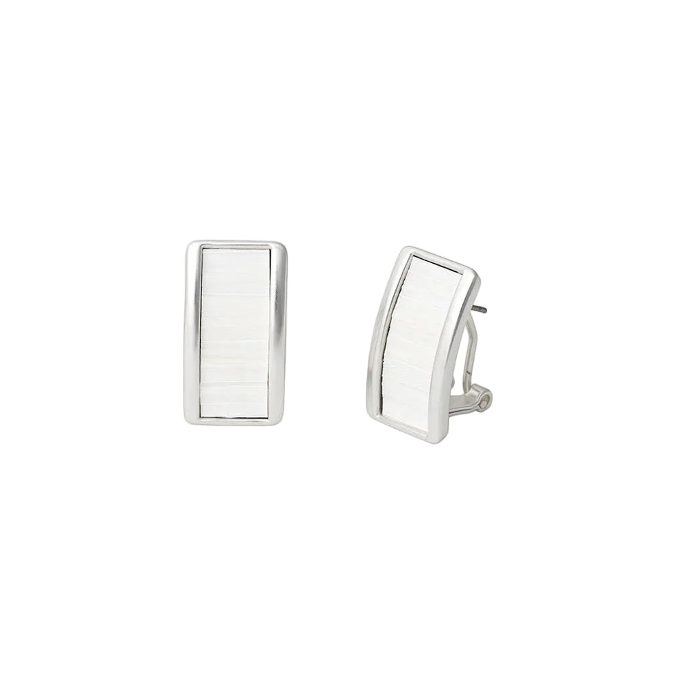 Smith Town Stud Earring in Rhodium Plated