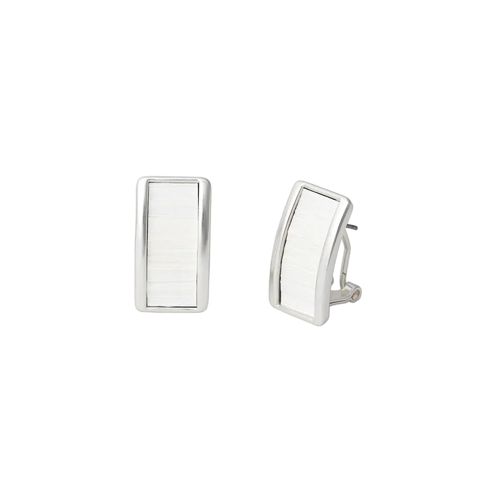 Smith Town Stud Earring in Rhodium Plated