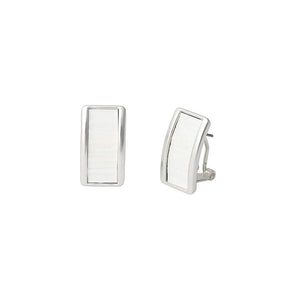 Smith Town Stud Earring in Rhodium Plated