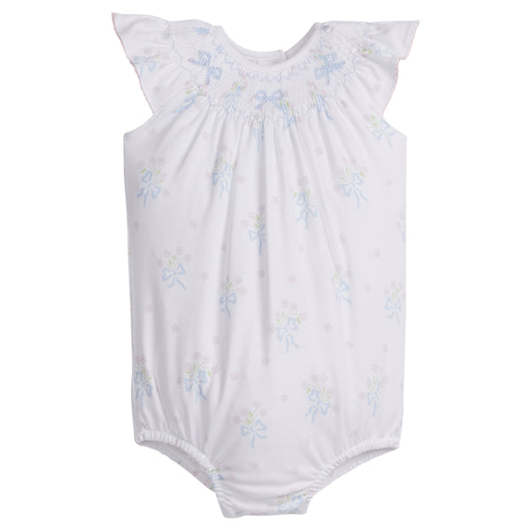 Smocked Away In a Manger Blue Velvet Bubble main image 0