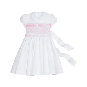 Smocked Emery Dress in Light Pink