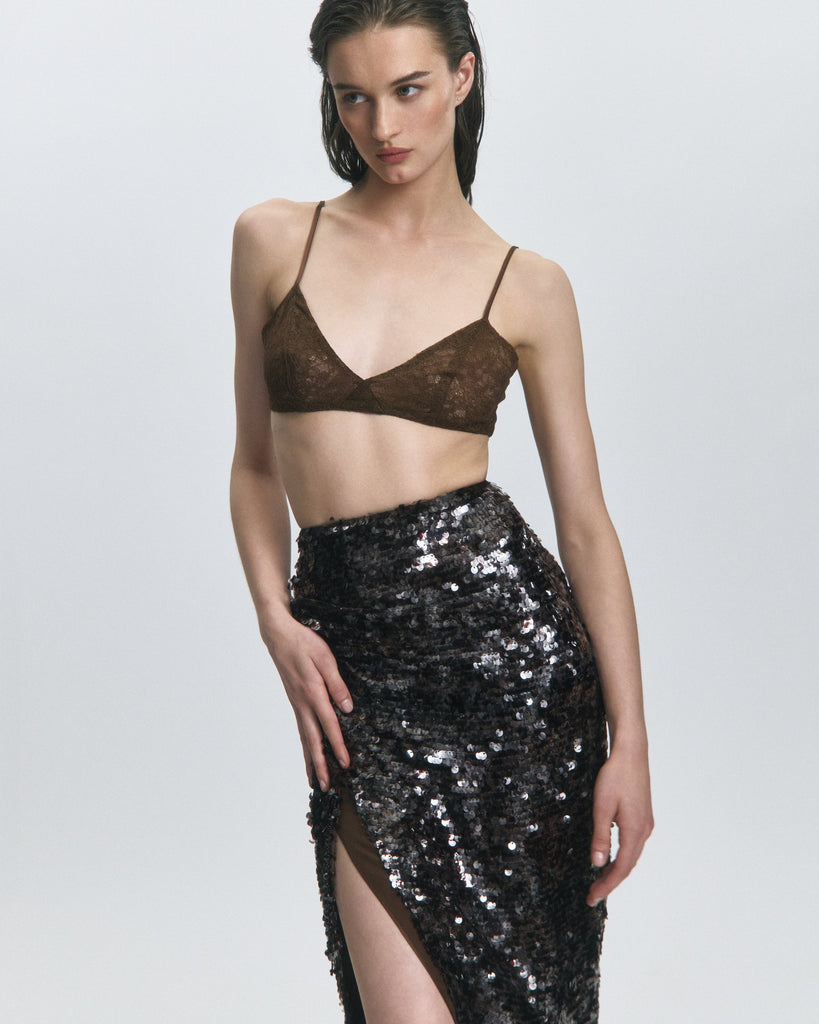 Midnight Oasis Sequin Skirt