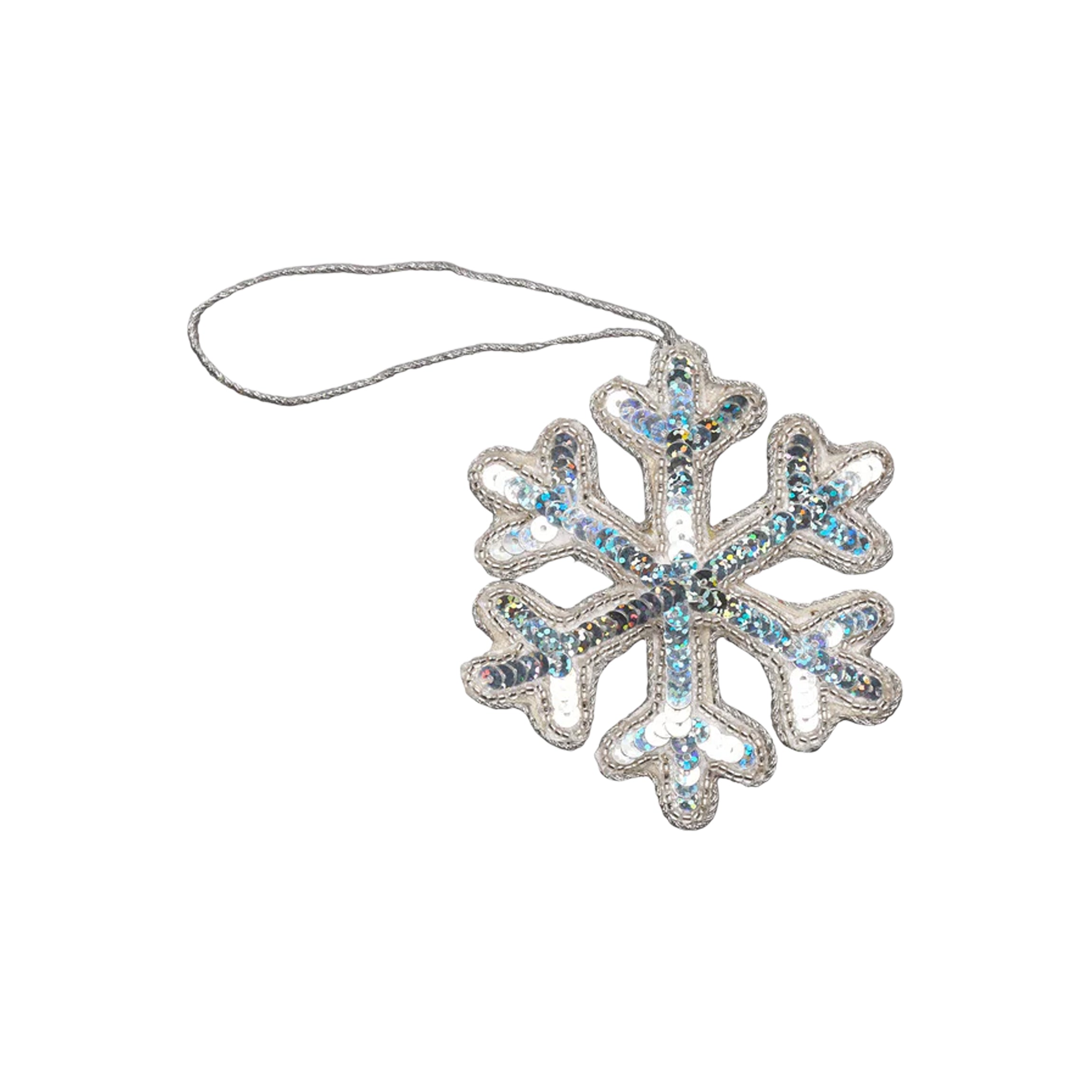 Snowflake Silver Ornament