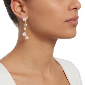 Snowflower Blades of Grass Earrings