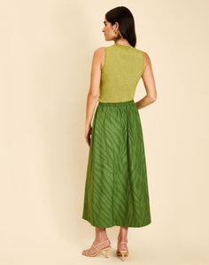 Soho Knit Shell Top in Olive Green