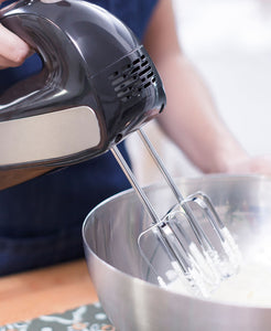 5-Speed Turbo Hand Mixer With Beaters And Dough Hooks