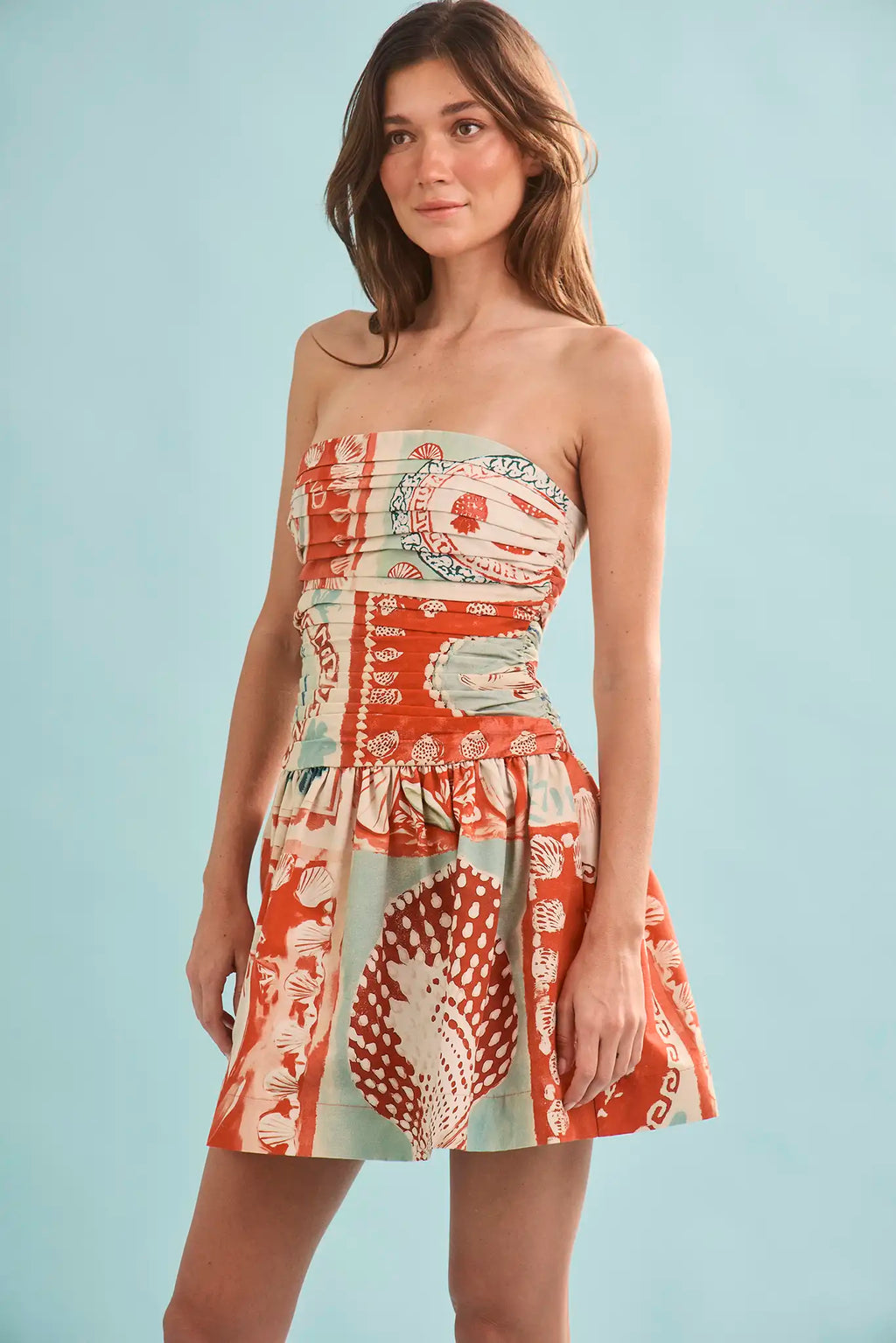 The Soleil Dress in Lost at Sea print. 