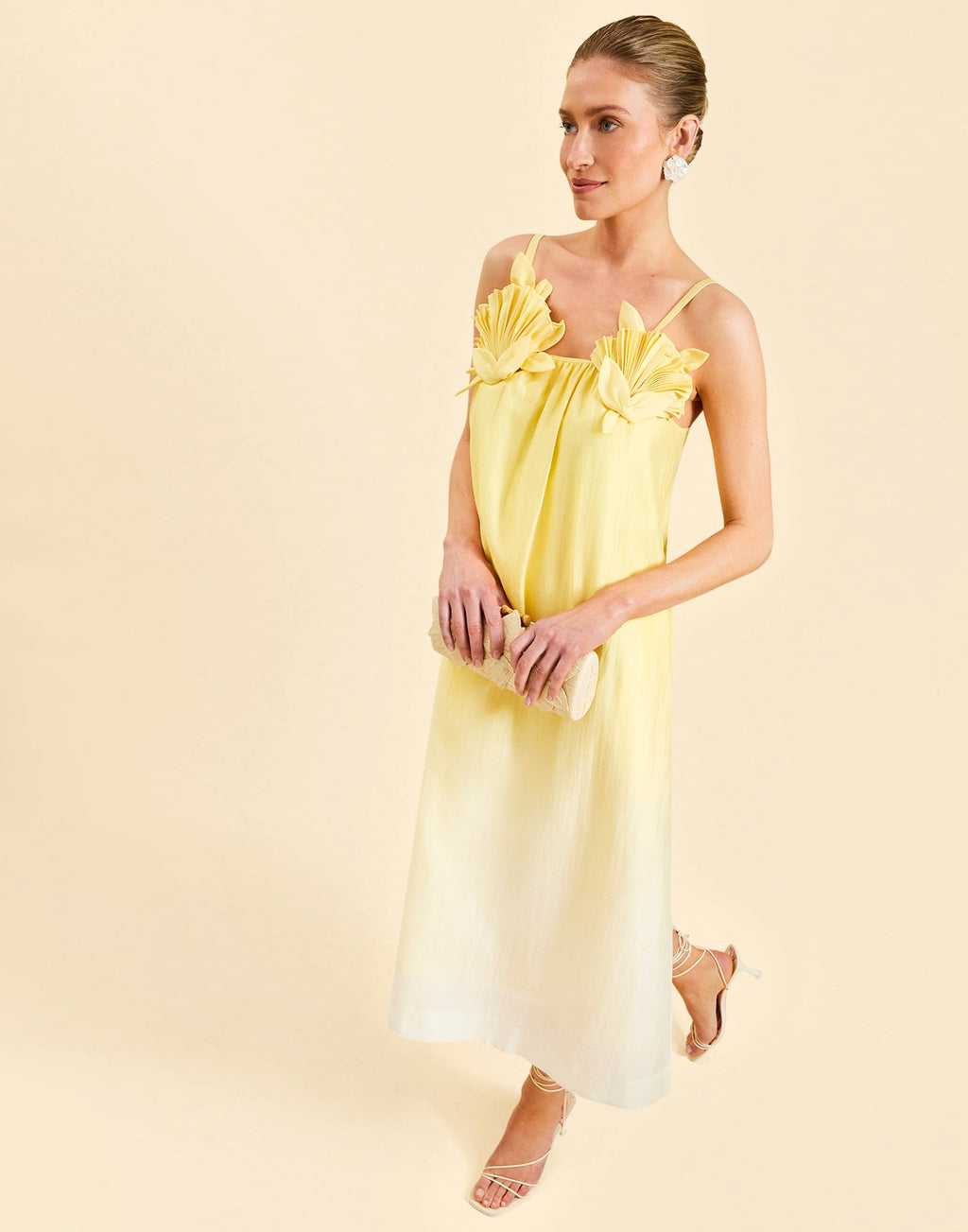 Solenn Midi Dress in Vanilla Sunrise