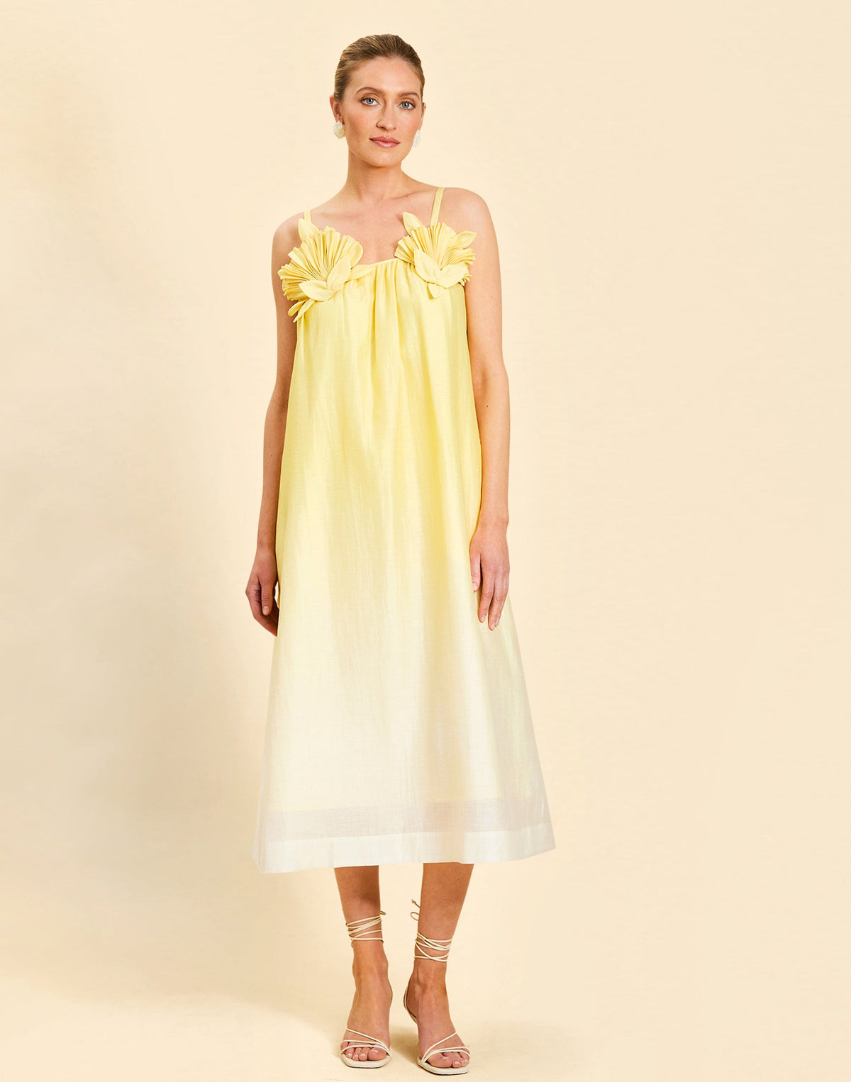 Solenn Midi Dress in Vanilla Sunrise