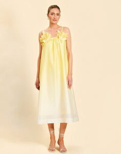 Solenn Midi Dress in Vanilla Sunrise