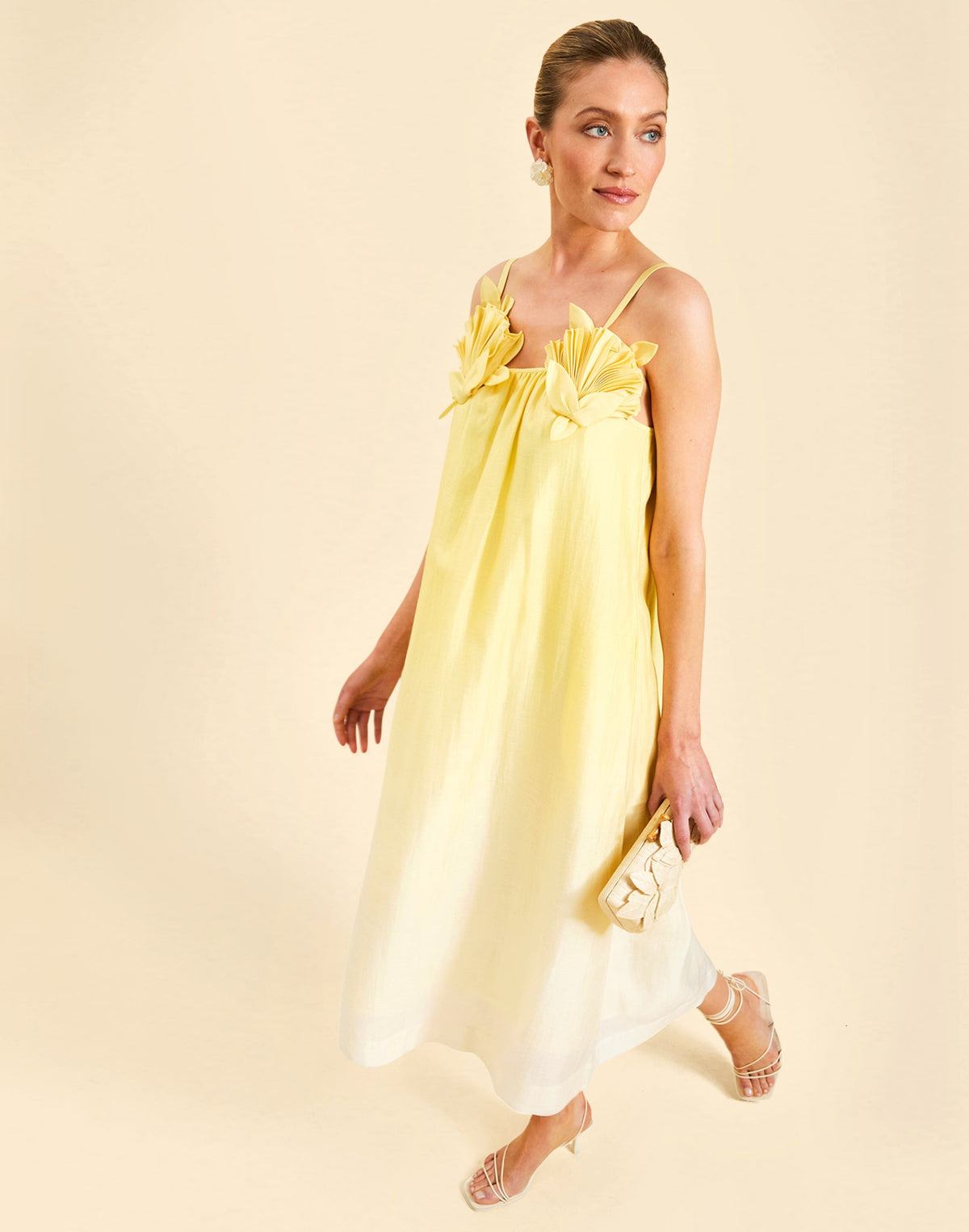 Solenn Midi Dress in Vanilla Sunrise