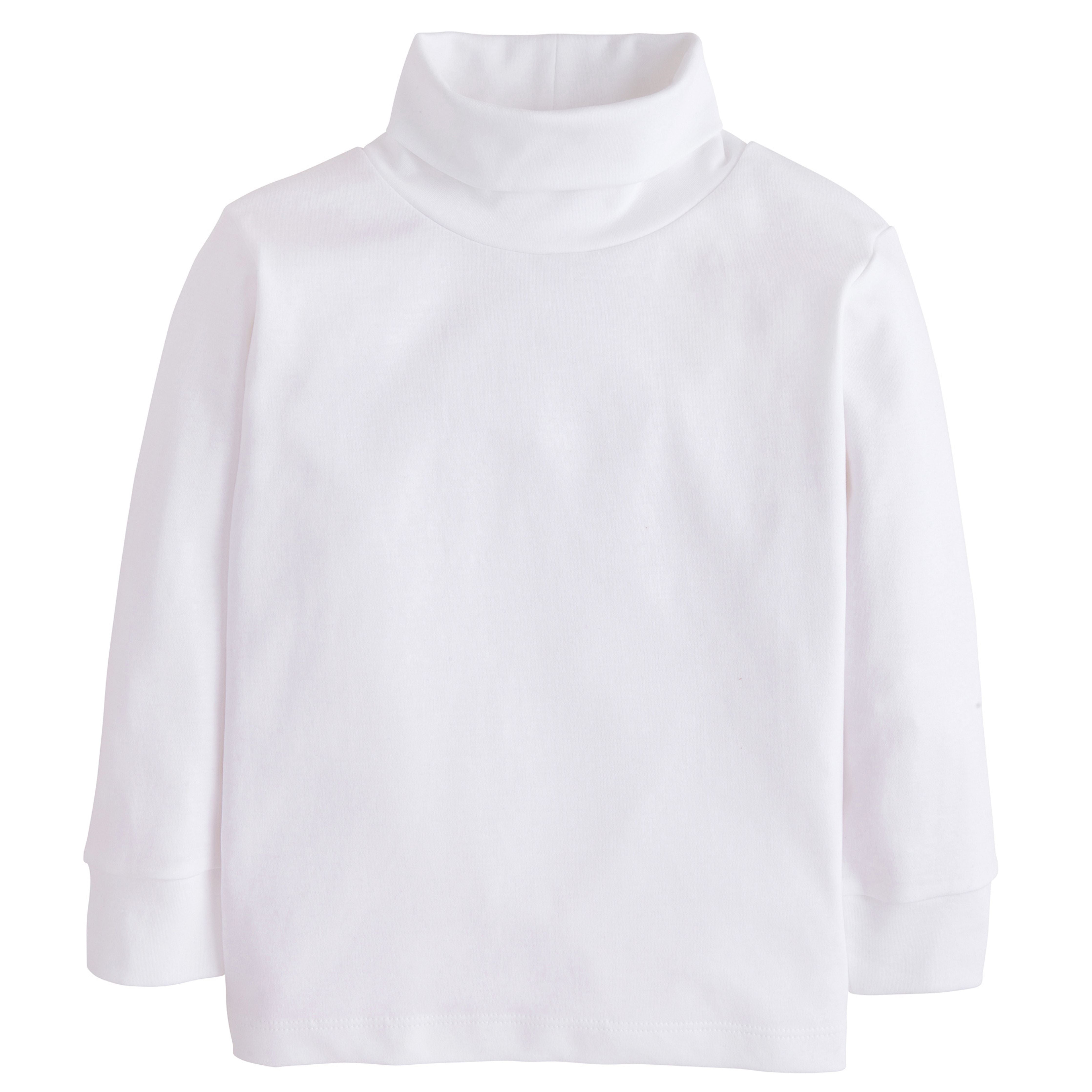 little english classic childrens clothing, unisex solid white turtleneck