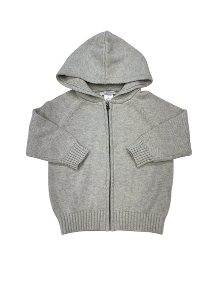 Solid Zip Hoodie in Grey