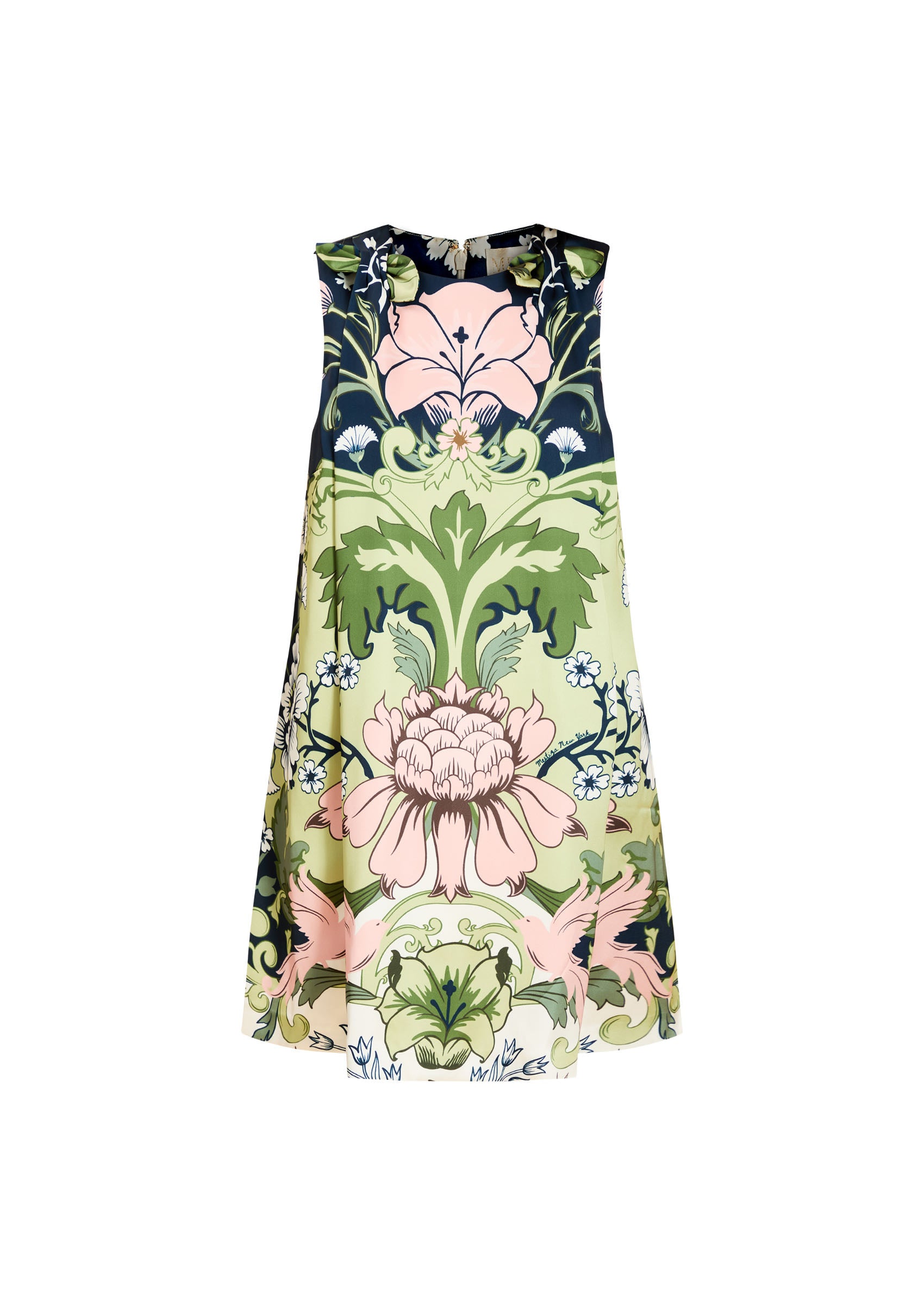 Soma Duo Bow Mini Dress in Eventide Gardens