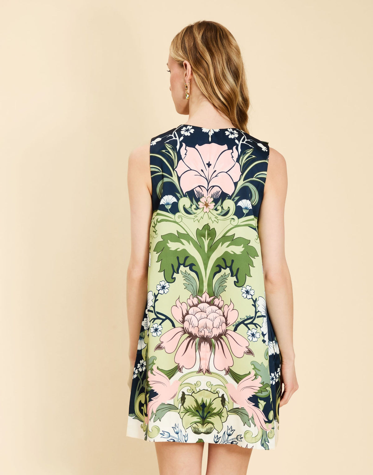 Soma Duo Bow Mini Dress in Eventide Gardens
