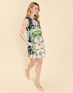 Soma Duo Bow Mini Dress in Eventide Gardens
