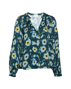 Sonia Top in Emerald Multi