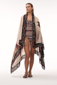 Las Balsas One Piece in Ethnic Motif & Purple