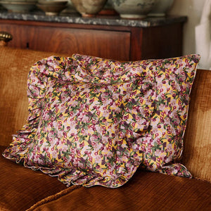 Square Pillow Cover Romance is Dead Yellow - Sophie Williamson Design