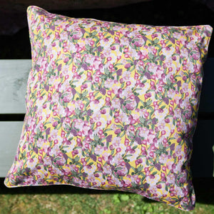 Square Pillow Cover Romance is Dead Yellow - Sophie Williamson Design