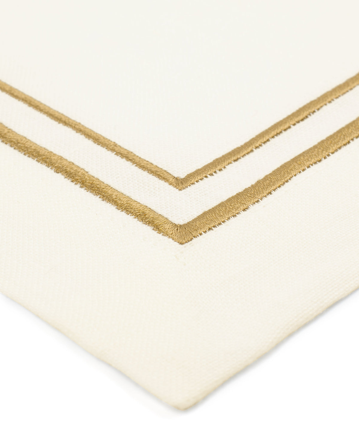 Sophie Classic Two Cord Napkin, Antique Gold, Stitching Detail