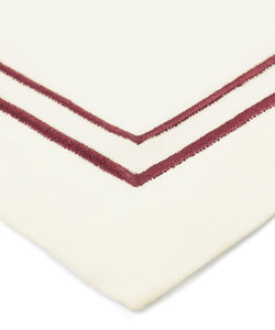 Rebecca Udall Sophie Classic Two Cord Napkin, Burgundy Embroidery