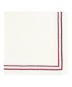 Rebecca Udall Sophie Classic Two Cord Napkin, Dark red
