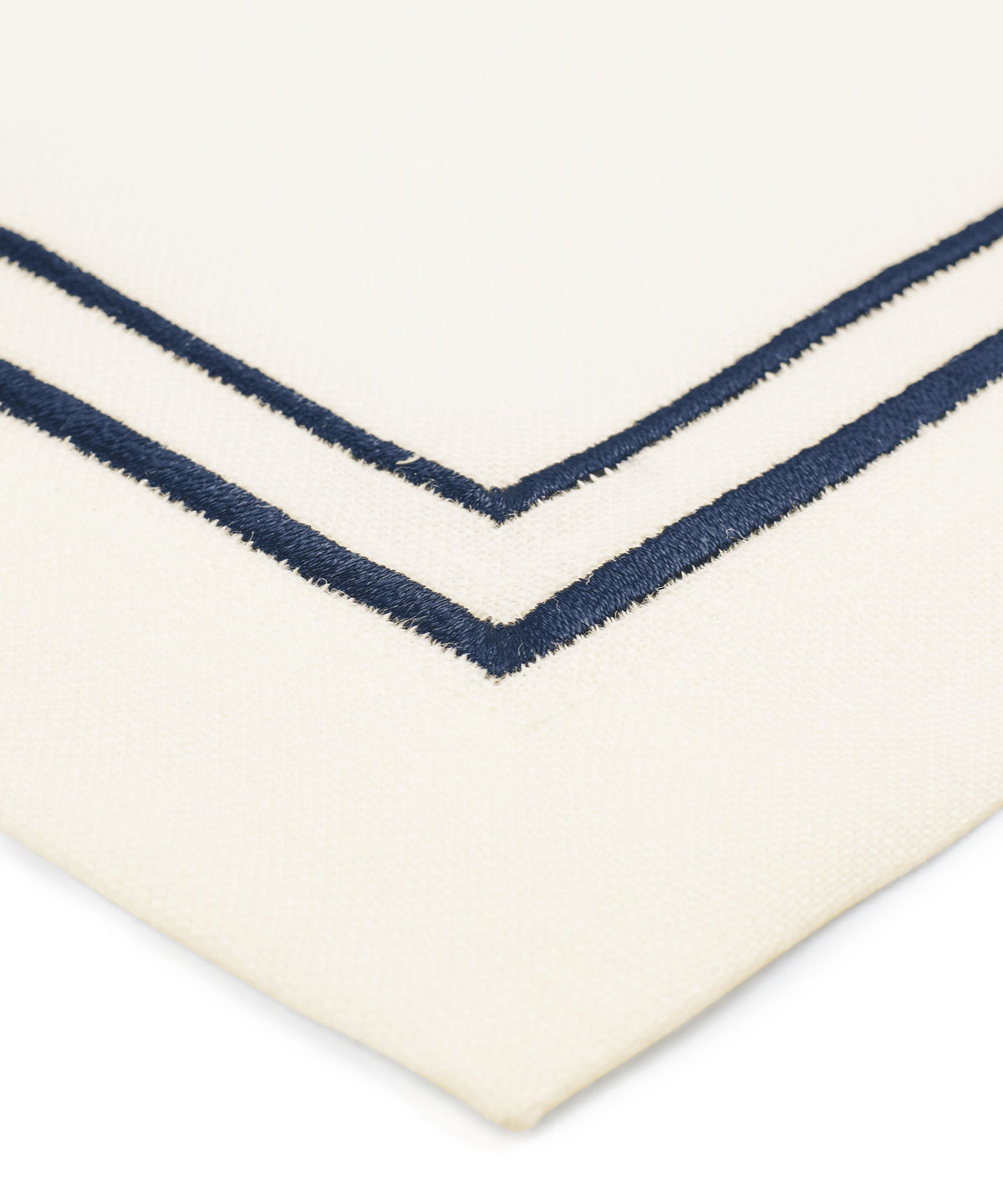 Rebecca Udall Sophie Classic Two Cord Napkin, Midnight Blue Embroidery