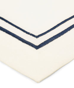 Rebecca Udall Sophie Classic Two Cord Napkin, Midnight Blue Embroidery