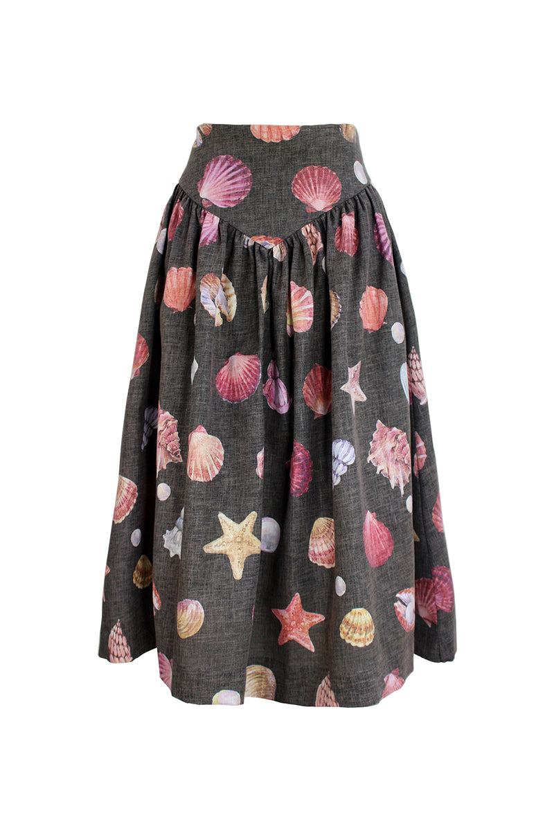 Sotavento Midi Skirt in Conchitas Black Print