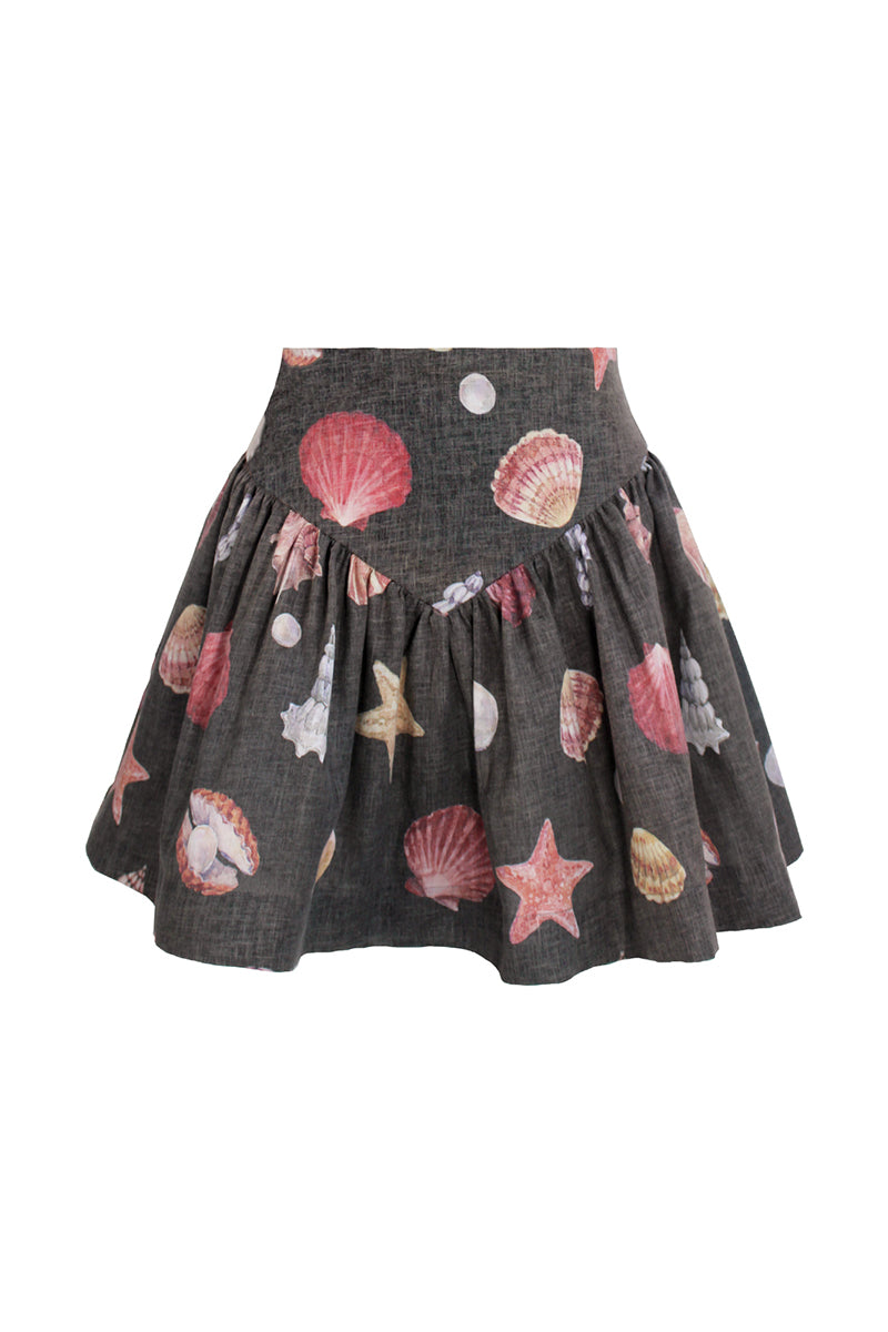 Sotavento Mini Skirt in Conchitas Black Print