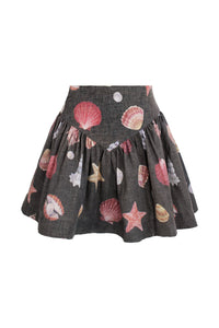 Sotavento Mini Skirt in Conchitas Black Print