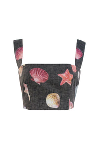 Sotavento Top in Conchitas Black Print